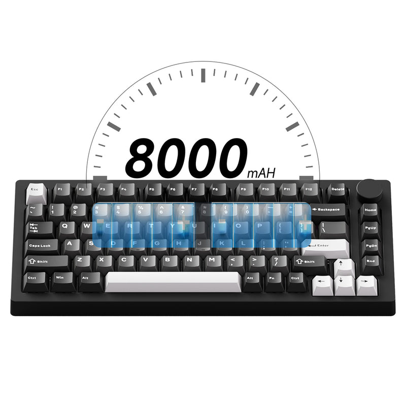 MonsGeek M1 V5 Black & Silver Aluminum Case Multi-Mode RGB Hot-Swappable Mechanical Keyboard
