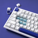 Akko MG108B Blue On White Multi-Mode RGB Hot-Swappable Mechanical Keyboard