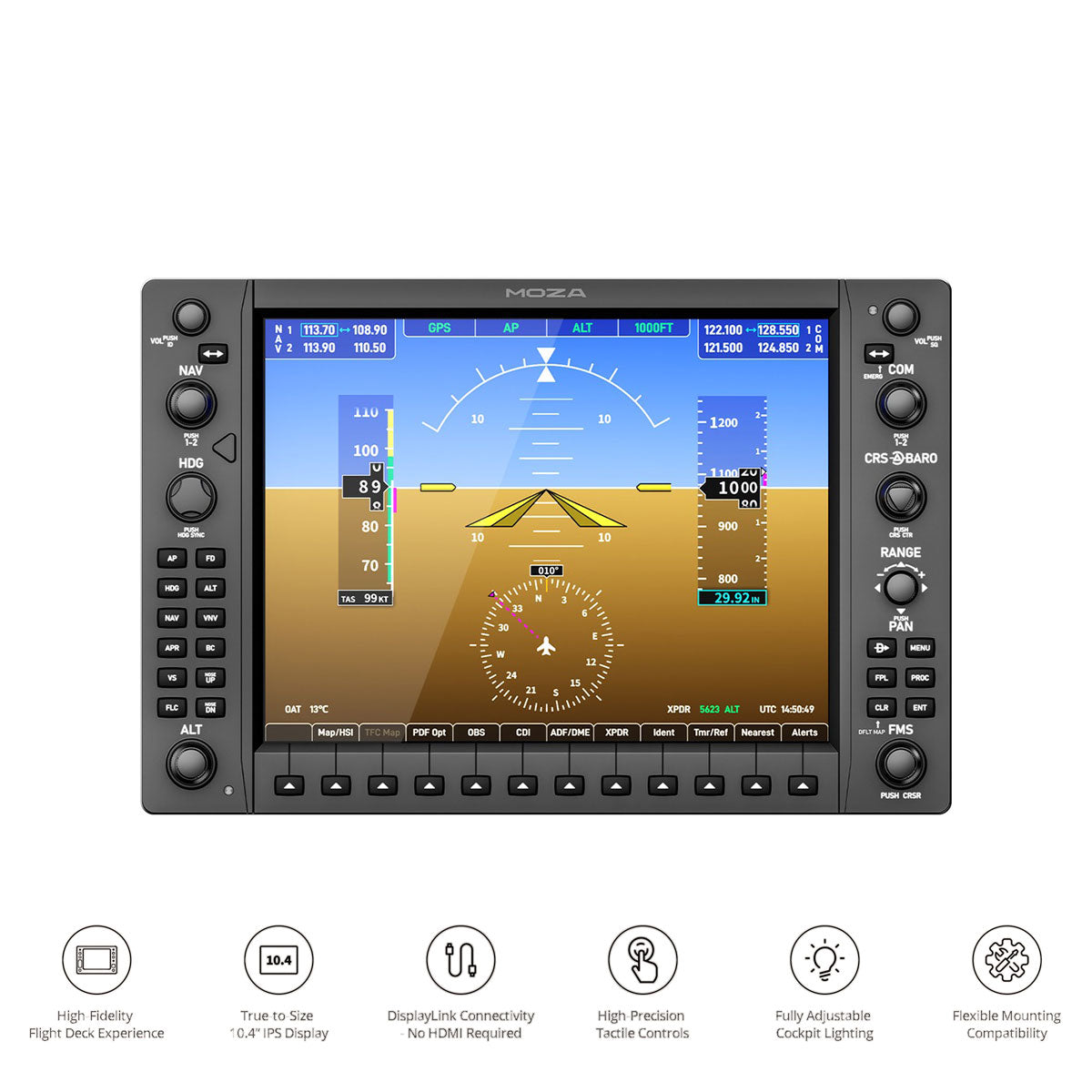 Moza Flight MGX1000 Instrumental Panel (AS024)