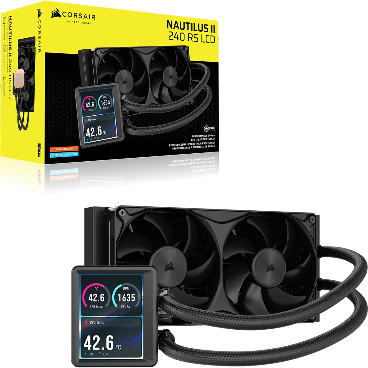 Corsair Nautilus II 240 RS Performance LCD 240mm Liquid CPU Cooler