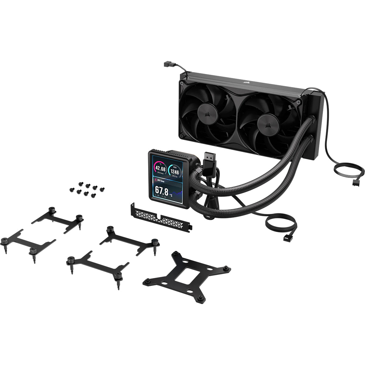Corsair Nautilus II 240 RS Performance LCD 240mm Liquid CPU Cooler