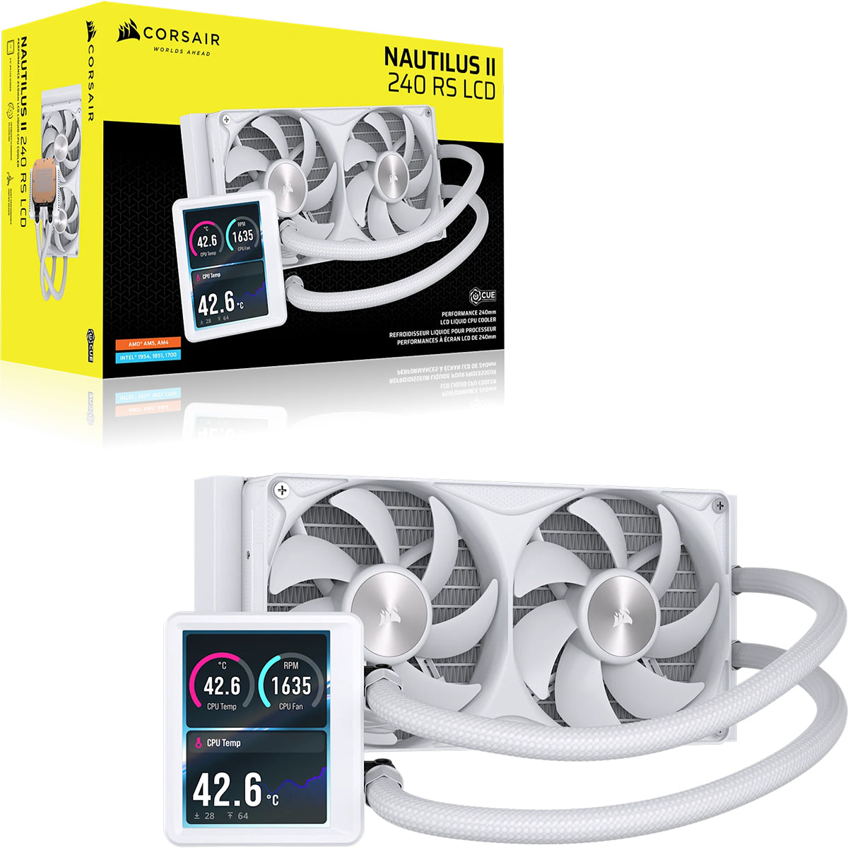 Corsair Nautilus II 240 RS Performance LCD 240mm Liquid CPU Cooler