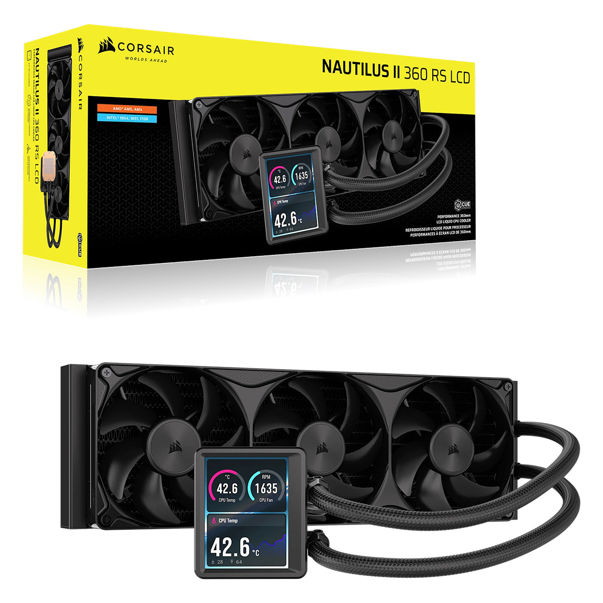 Corsair Nautilus II 360 RS Performance LCD 360mm Liquid CPU Cooler