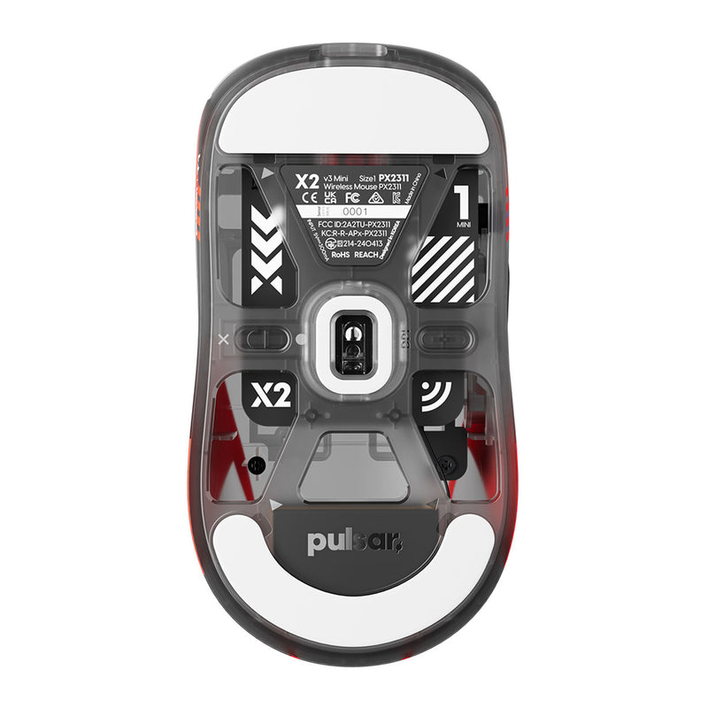 Pulsar X2 V3 T1 Edition Ultralight Weight eSports Gaming Mouse - Black (Size 1, Size 2)