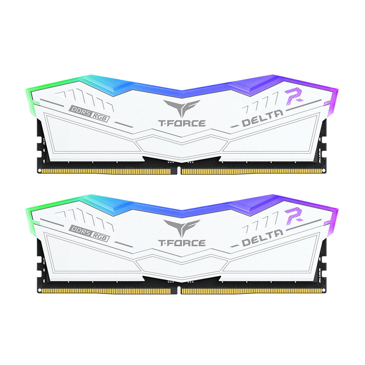 TeamGroup T-Force Delta RGB DDR5 32GB (2x16GB) 6000MHz CL30-36-36-76 1.35V Gaming Desktop Memory (White)