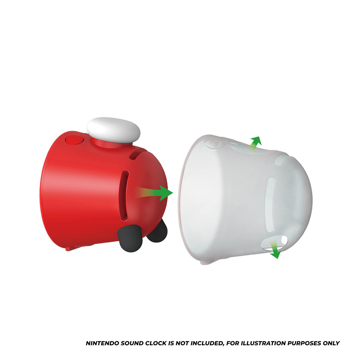 Dobe Silicone Case for Nintendo Sound Clock (Red, Misty White) TNS-31101