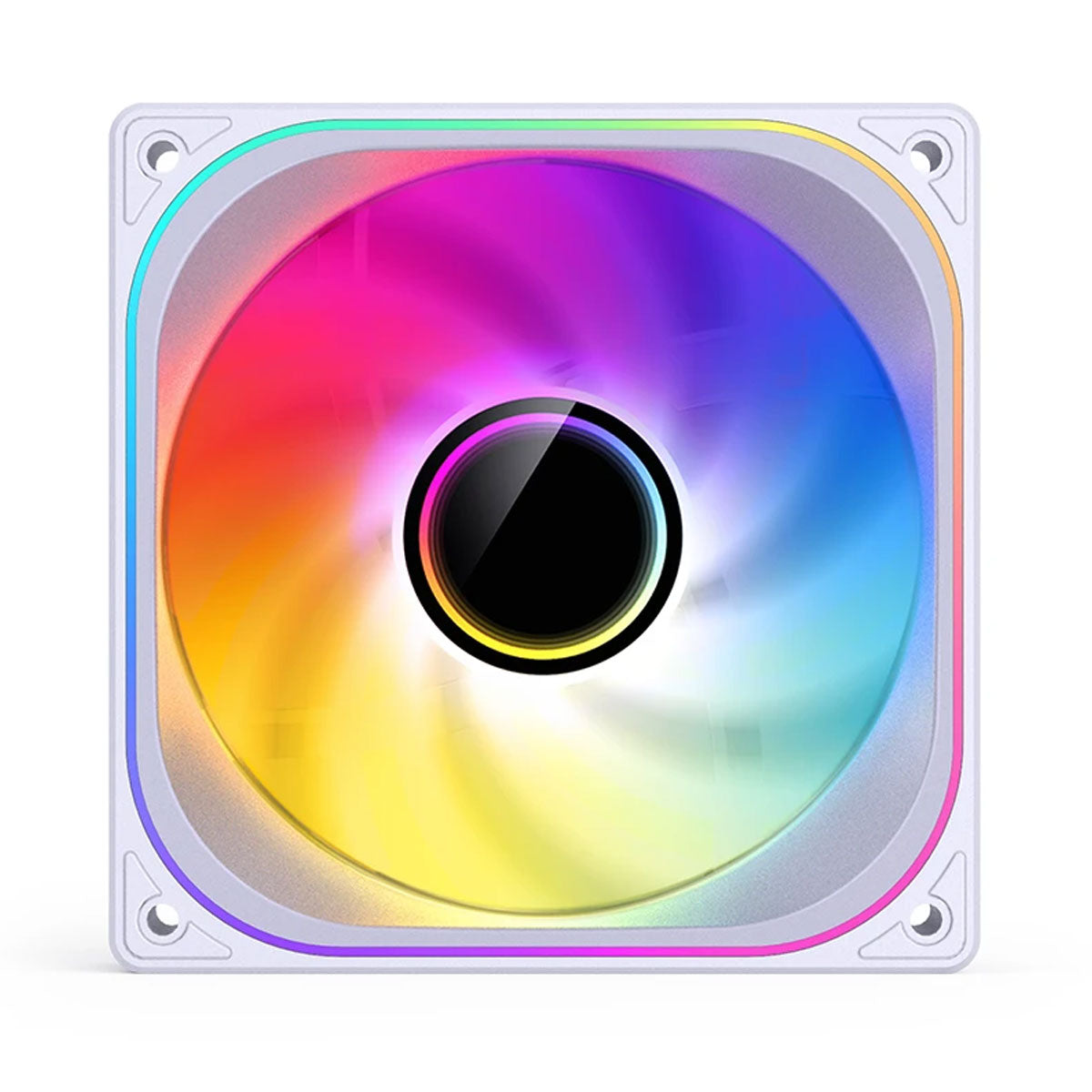 Jonsbo ZB-120WR 120mm ARGB Infinity Mirror Series Reverse Fan (White)