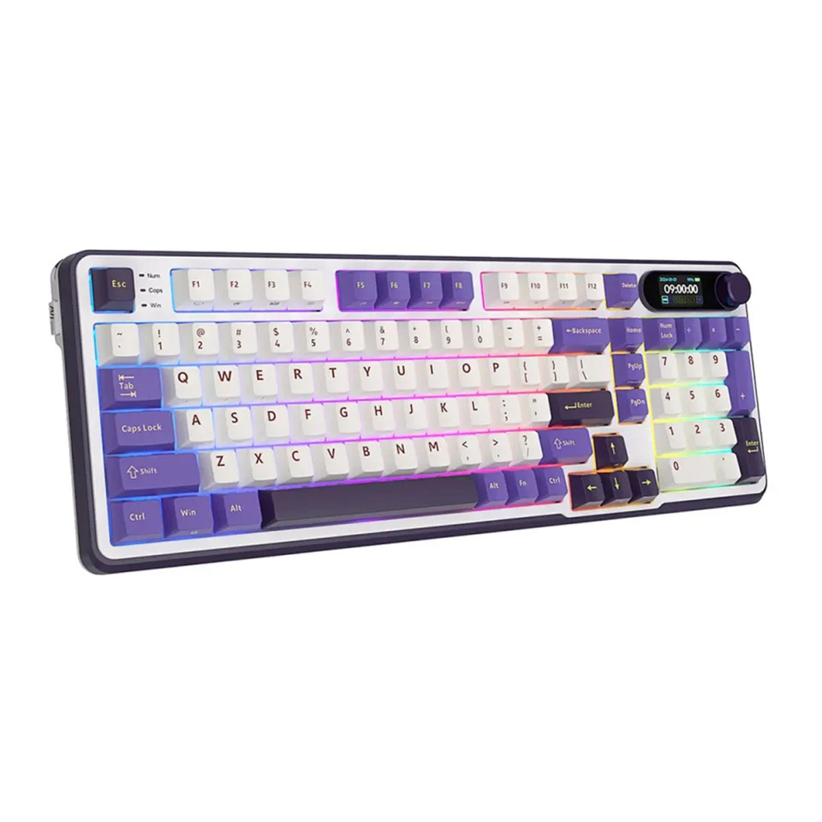 Royal Kludge RK-S98 Tri-Mode RGB 98 Keys Hot Swappable Mechanical Keyboard Blackberry Mousse