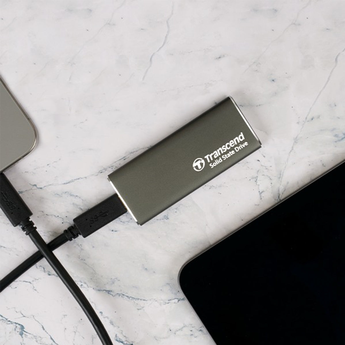 Transcend ESD265C 500GB USB 10Gbps Up to 1050MB/s Type-C Portable SSD (TS500GESD265C)
