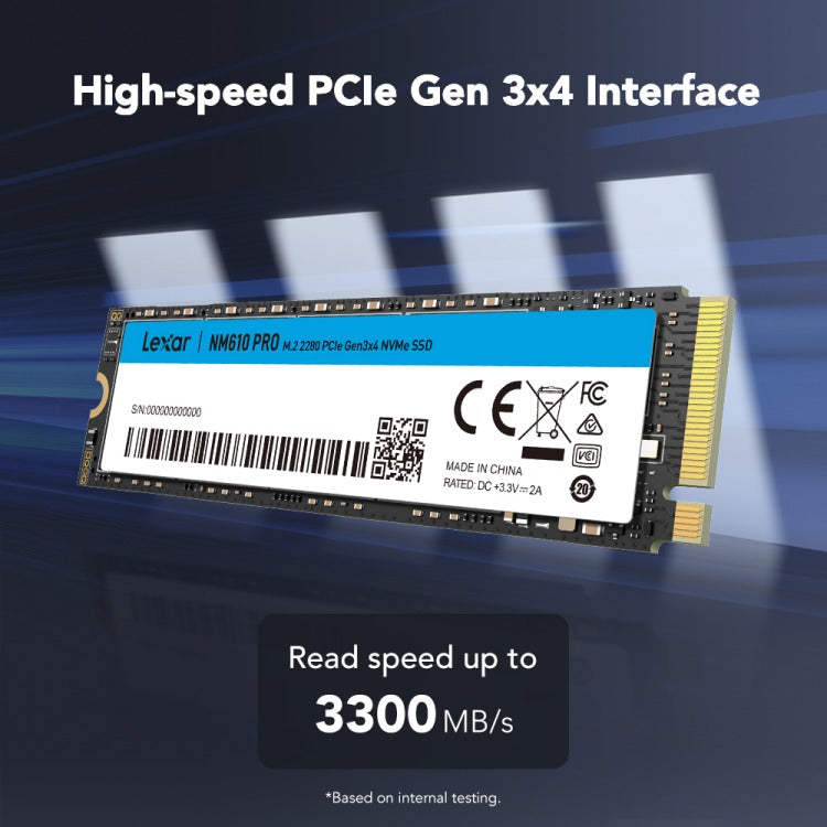 Lexar NM610 PRO M.2 2280 3300MB/s Read PCIe Gen3x4 NVMe SSD | DataBlitz