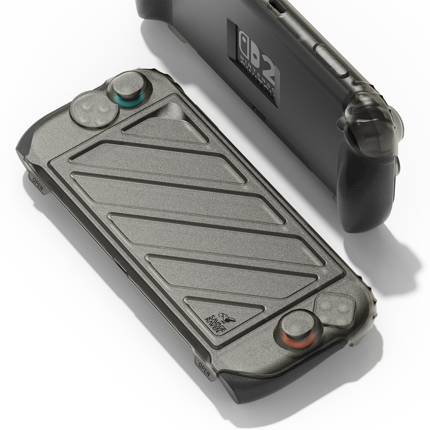 Skull & Co. HardShell Front Cover & Protective Case Bundle for Nintendo Switch 2 (Smoky Black)