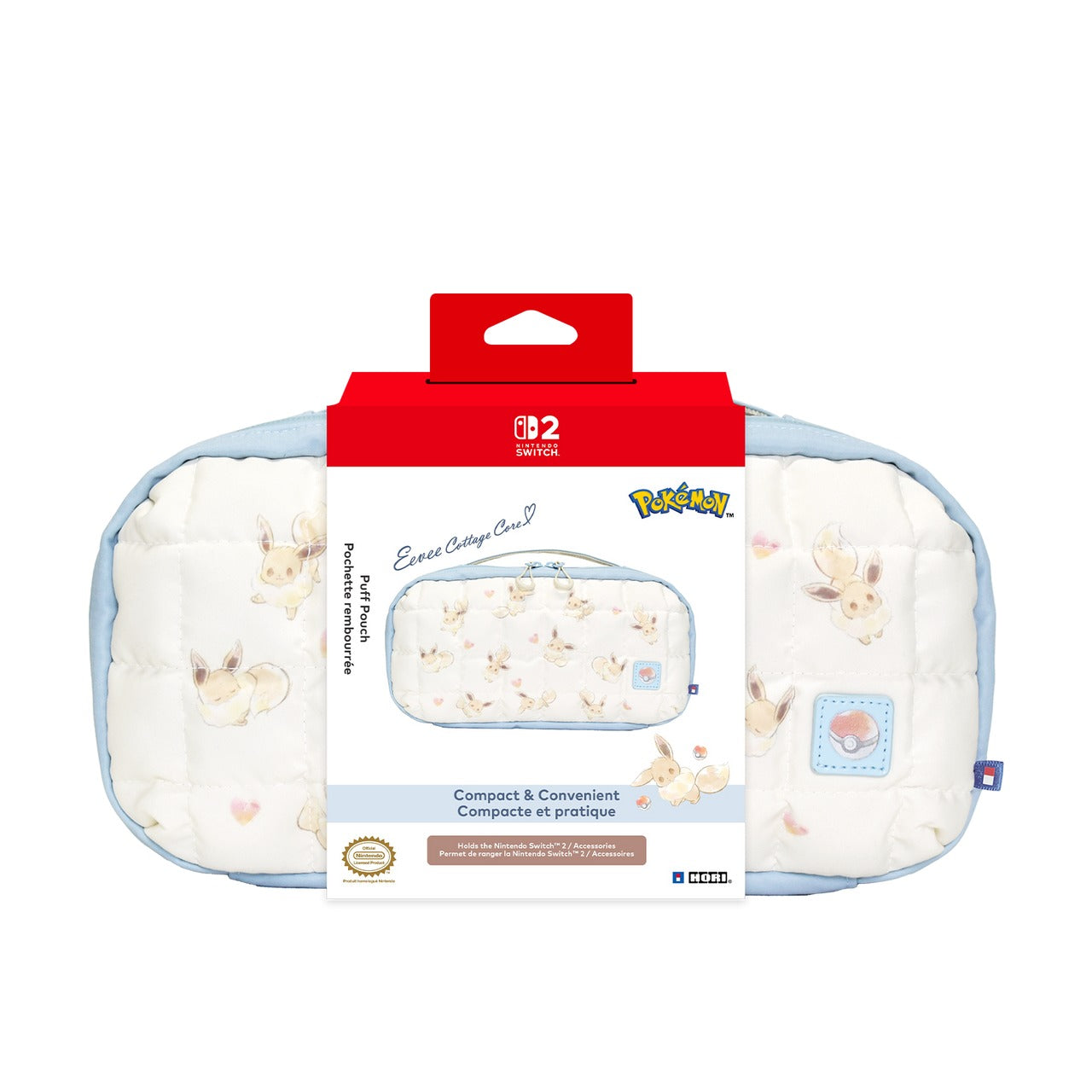 Hori Puff Pouch for Nintendo Switch 2 (Eevee Cottage Core) (NSX-086A)
