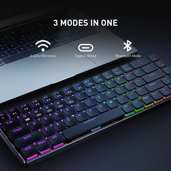 Onikuma G29 69 Keys RGB Wireless Mechanical Gaming Keyboard (Red Switch) (Black)
