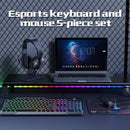 Onikuma TZ5008 5-in-1 RGB Keyboard / Mouse / Headset / Mousepad / Headset Stand Gaming Combo (Black)