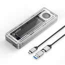 Orico Aluminum Crystal M.2 SSD Enclosure with Fan (AAGM2-U4-SV-BP)