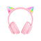 Onikuma B90 RGB Cat Ear Bluetooth 5.0 Wireless Gaming Headset (Pink) | DataBlitz