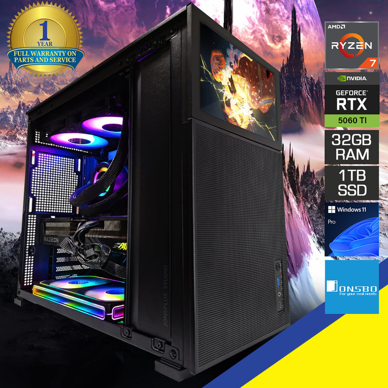 Optima D41 with DS8 Display Black Desktop Gaming PC