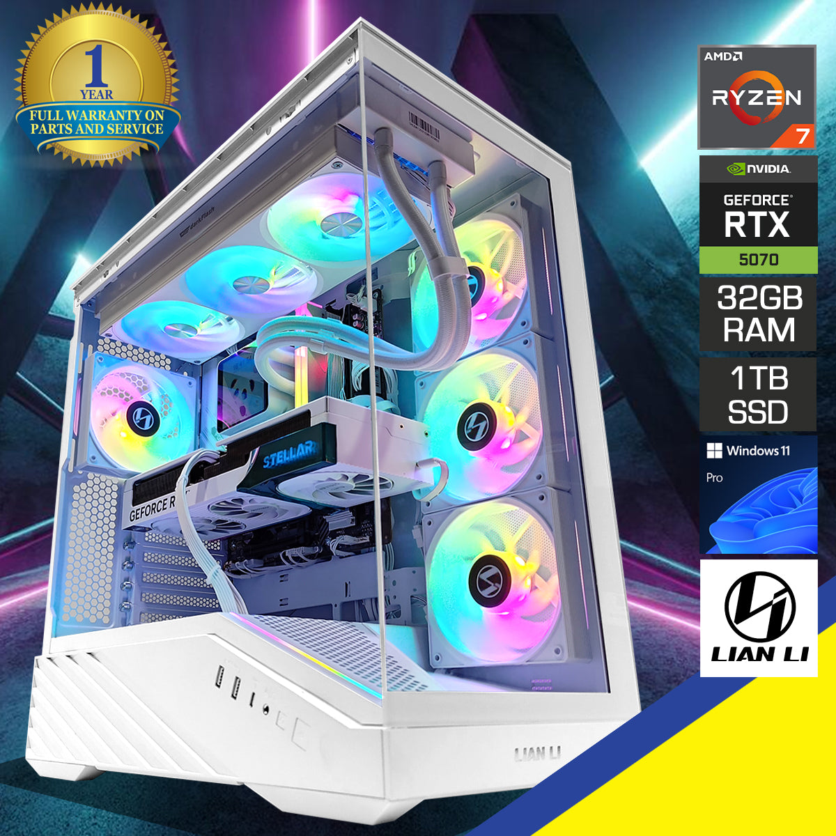 Optima Vector White Desktop Gaming PC