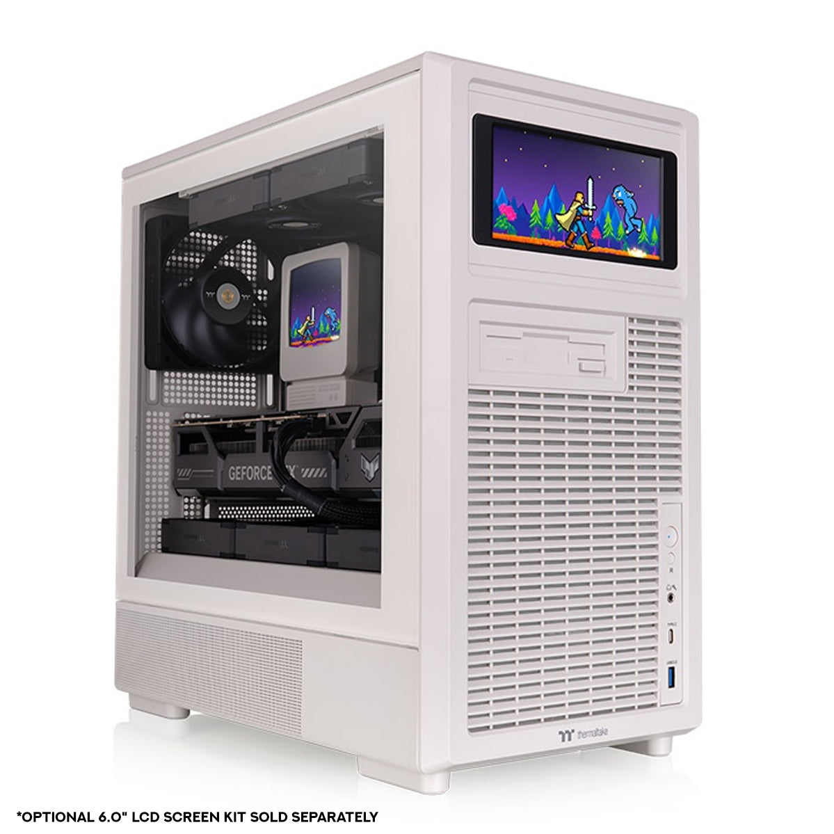Thermaltake Retro 260 TG Micro-ATX PC Case (Beige) (CA-11P-00SQWN-00)