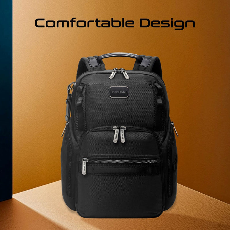 Promate Oracle-BP SecureStorage 15.6" Laptop Backpack with Multiple Compartments (Black)