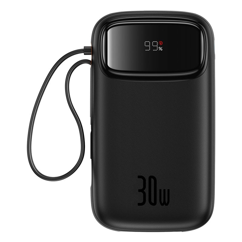 Baseus QPow 2 Digital Display Fast-Charging Power Bank with 2 Built-in Type-C Cable 20000mAh 30W