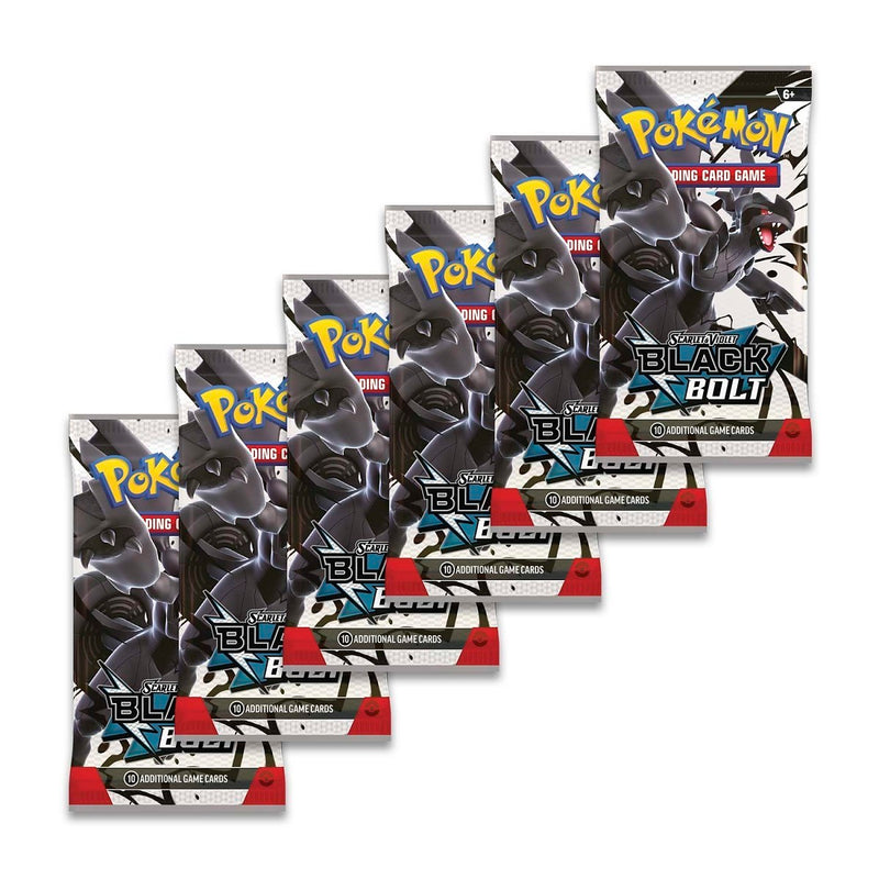 Pokemon Trading Card Game SV10.5 Scarlet & Violet Black Bolt 6 Booster Bundle (10-10115-112)