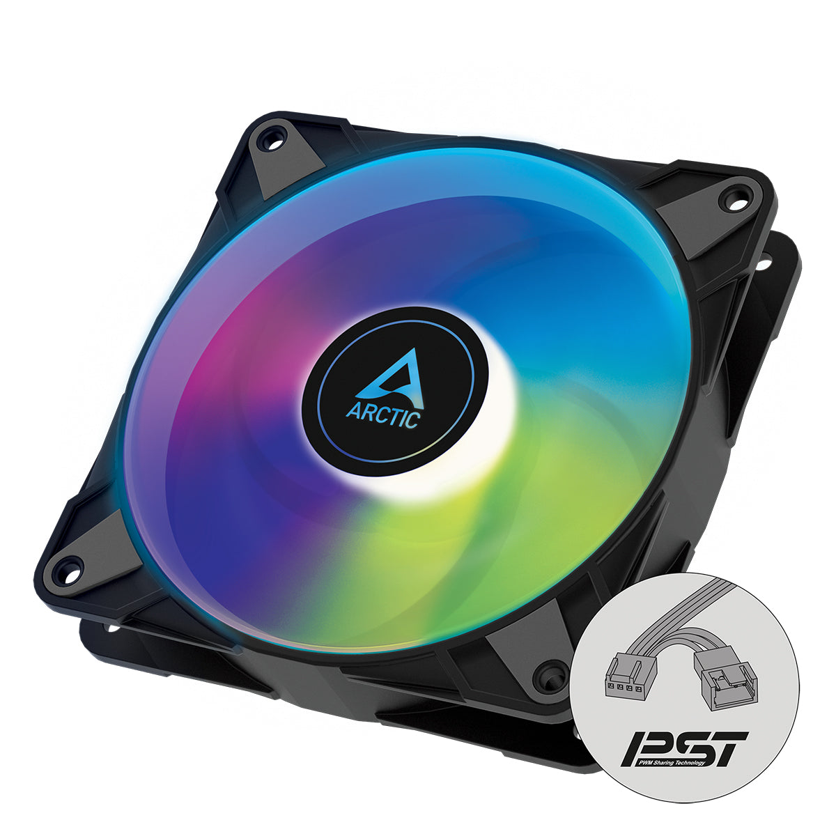 Arctic P12 PWM PST A-RGB Semi-Passive 120mm PWM Fan With Cable Splitter 