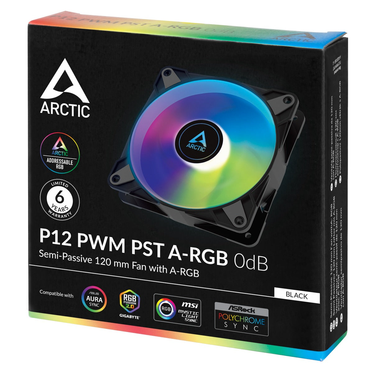 Arctic P12 PWM PST A-RGB Semi-Passive 120mm PWM Fan With Cable Splitter 