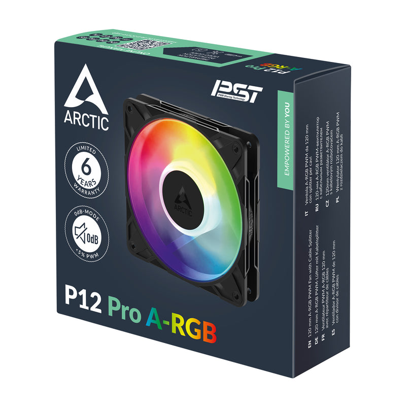 Arctic P12 Pro A-RGB Single Pack 120mm PWM Fan with Cable Splitter