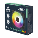 Arctic P12 Pro Reverse 120mm A-RGB PWM Single Fan with Cable Splitter (Black, White) (ACFAN00322A, ACFAN00325A)