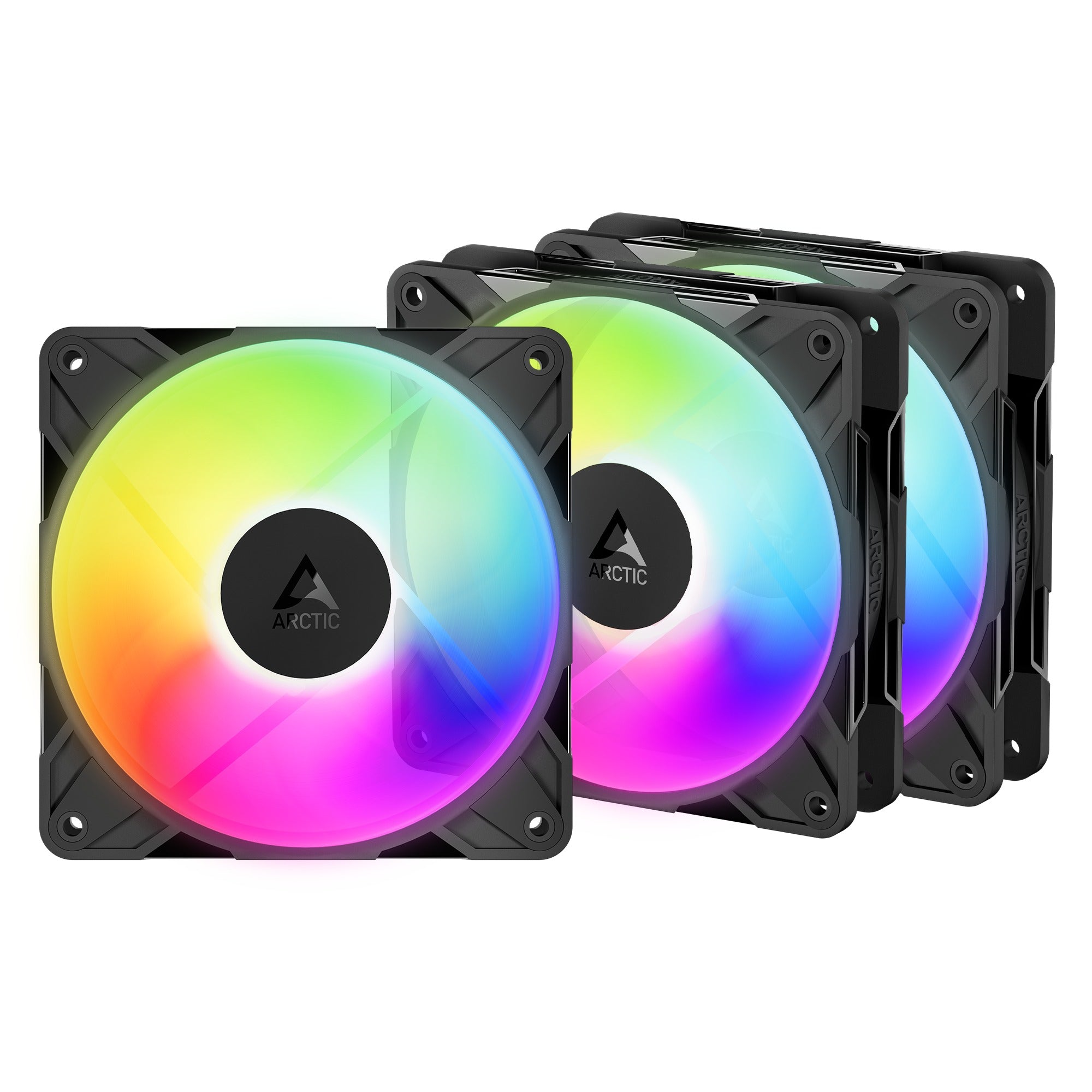 Arctic P12 Pro Reverse 120mm A-RGB PWM 3-Pack Fan with Cable Splitter 