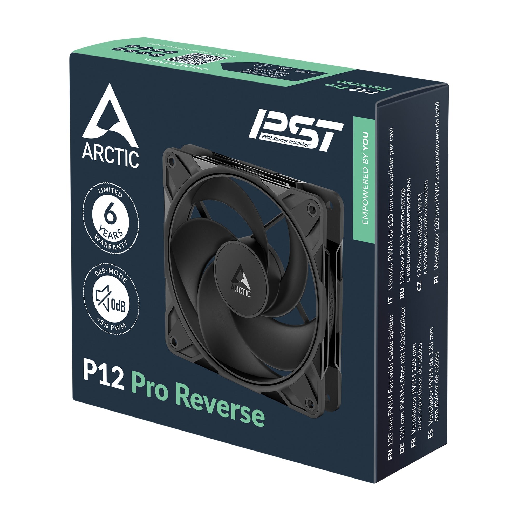 Arctic P12 Pro Reverse 120mm PWM Single Fan with Cable Splitter