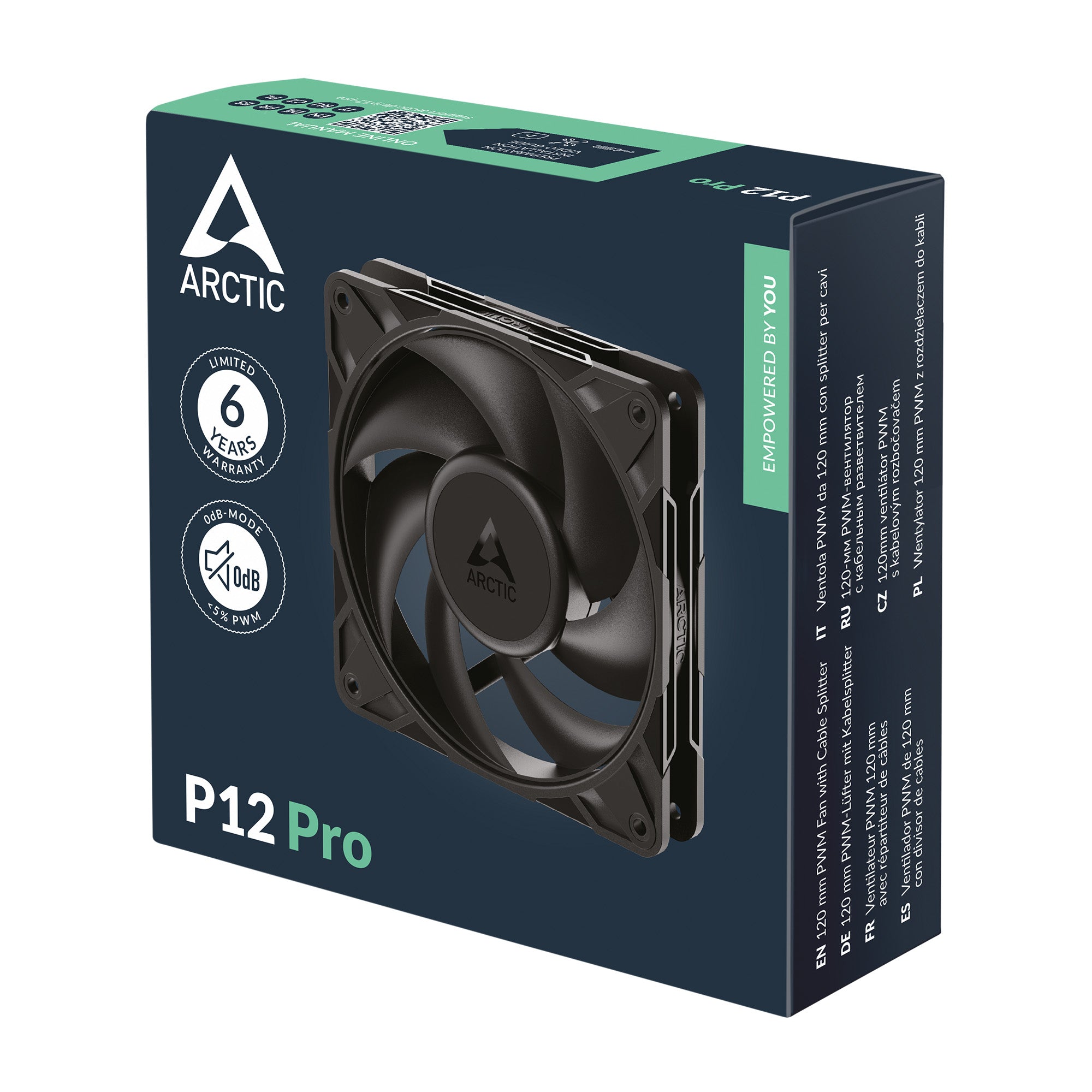 Arctic P12 Pro Single Pack 120mm PWM Fan with Cable Splitter