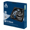 Arctic P12 Silent 120mm Low Noise Fan (Black/Black) (ACFAN00130A)
