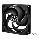 Arctic P12 120mm 5-Pack Fan (Black) (ACFAN00135A)