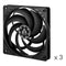 Arctic P12 Slim PWM PST | 120mm Low-Profile PWM Fan with Cable Splitter (Black) (3-Pack)