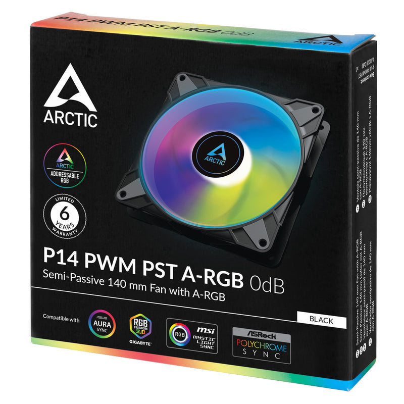 Arctic P14 PWM PST A-RGB Semi-Passive 140mm PWM Single Fan