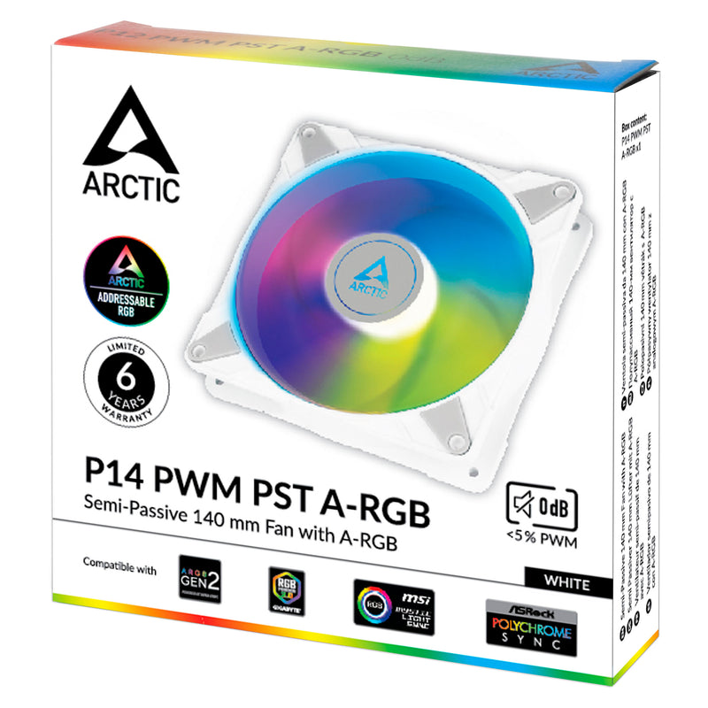 Arctic P14 PWM PST A-RGB Semi-Passive 140mm PWM Single Fan