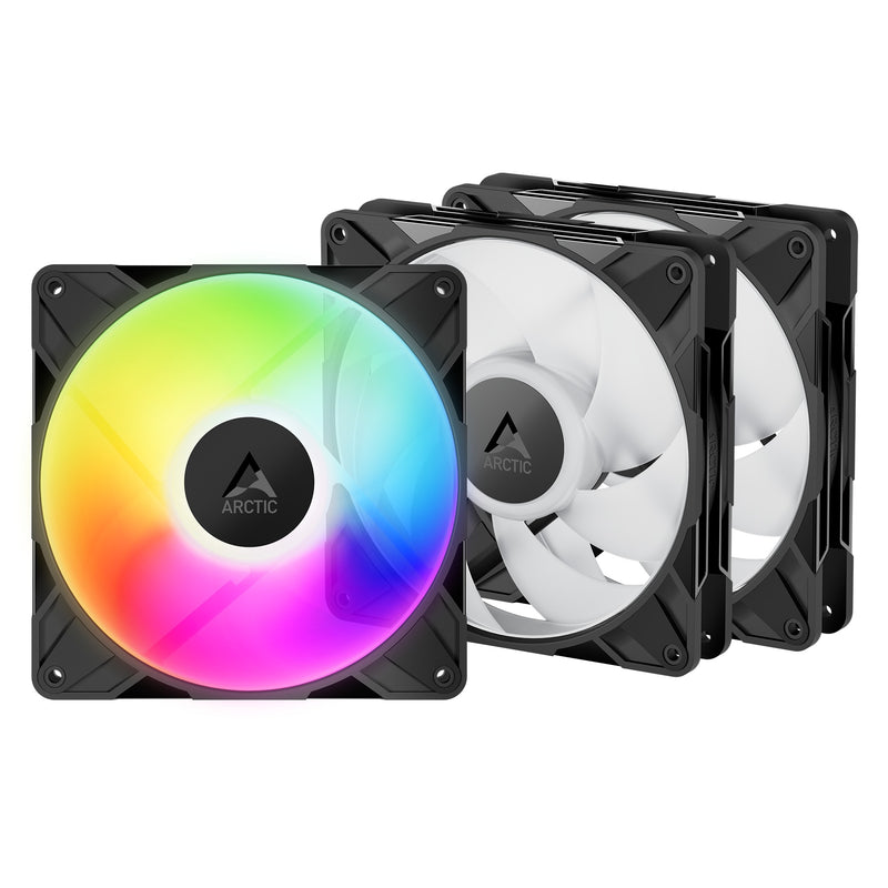 Arctic P14 Pro A-RGB 140 mm PWM 3-Pack Fan with Cable Splitter (Black, White)