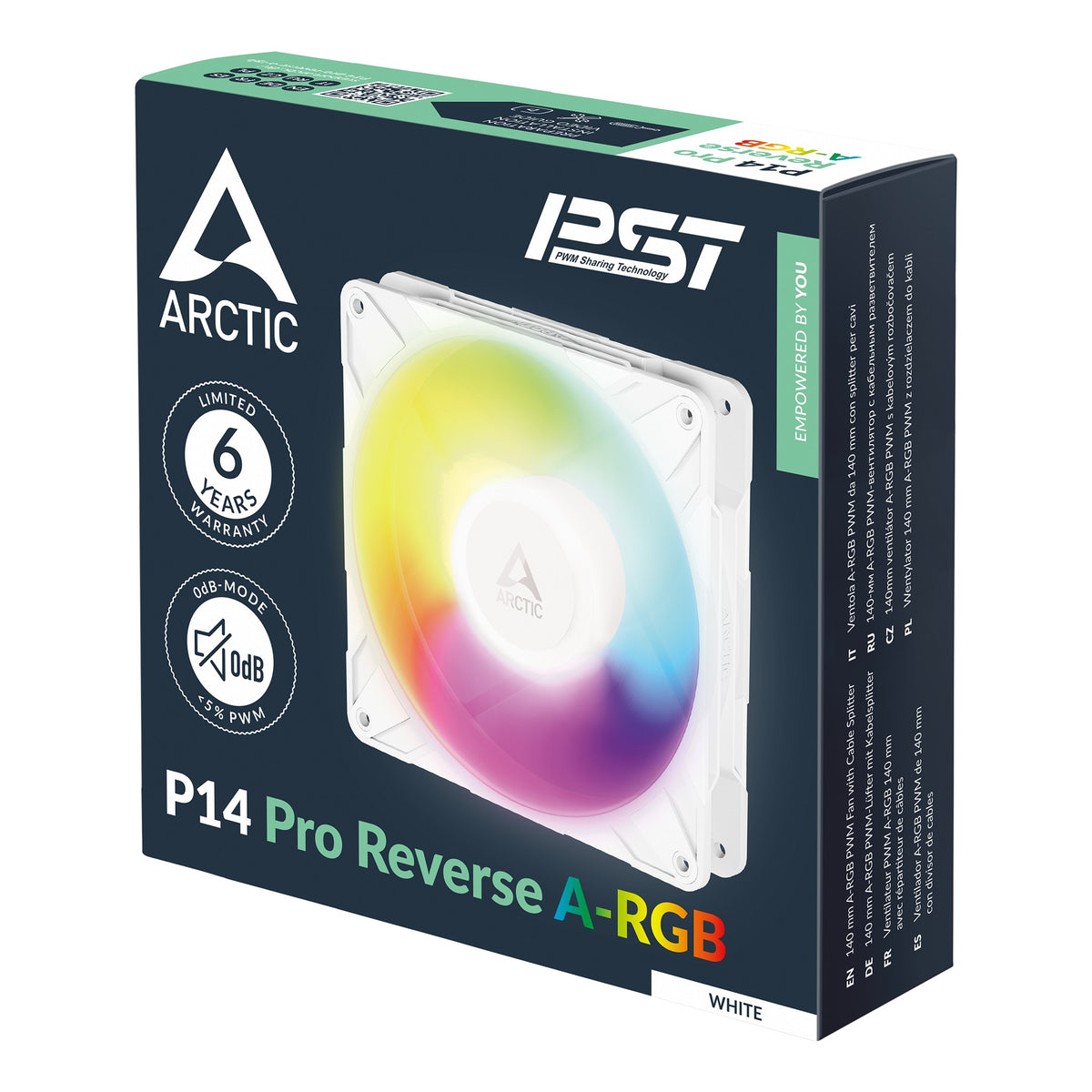 Arctic P14 Pro Reverse 140mm A-RGB PWM Single Fan with Cable Splitter