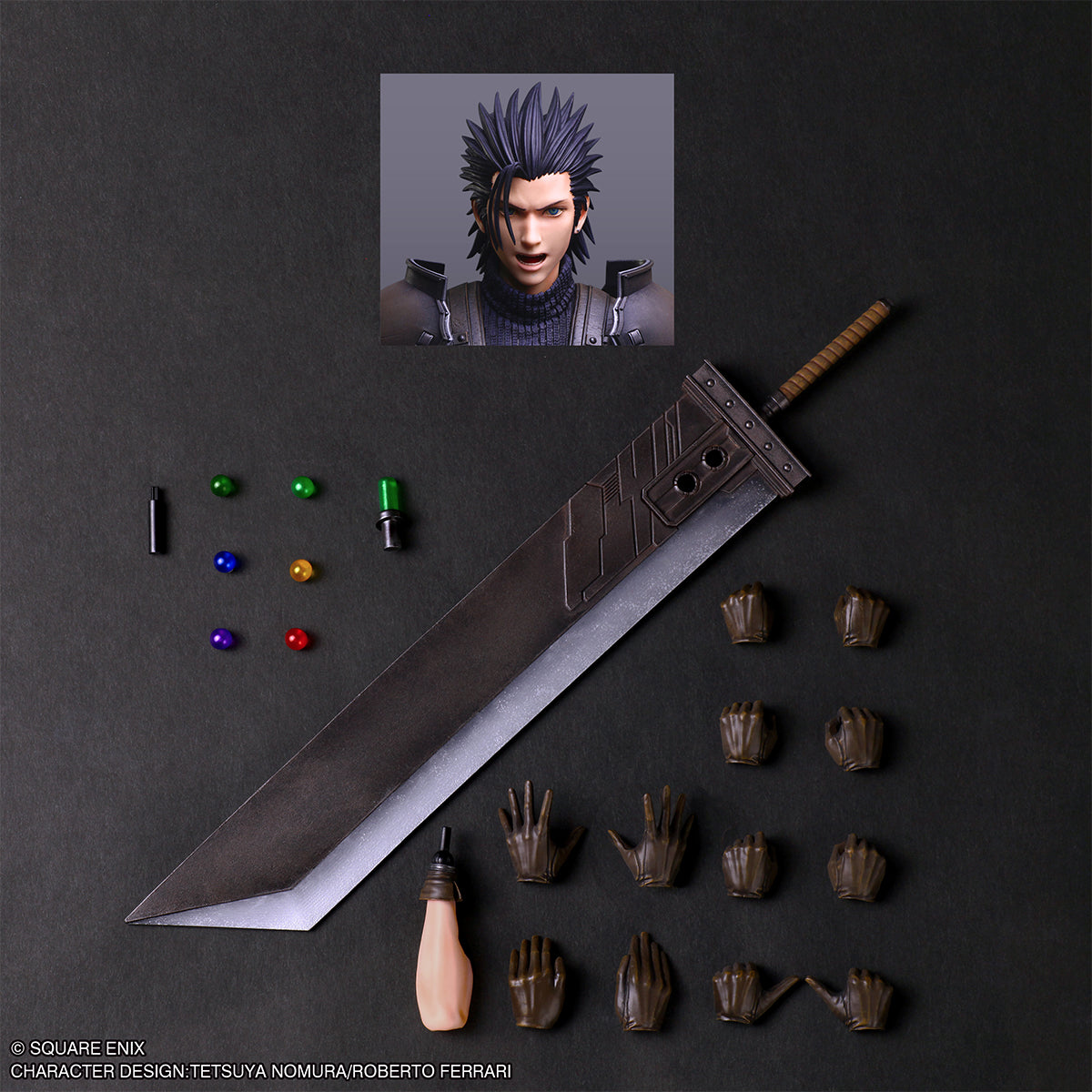 Final Fantasy VII Rebirth Play Arts Shin Action Figure - Zack Fair Soldier 1st Class