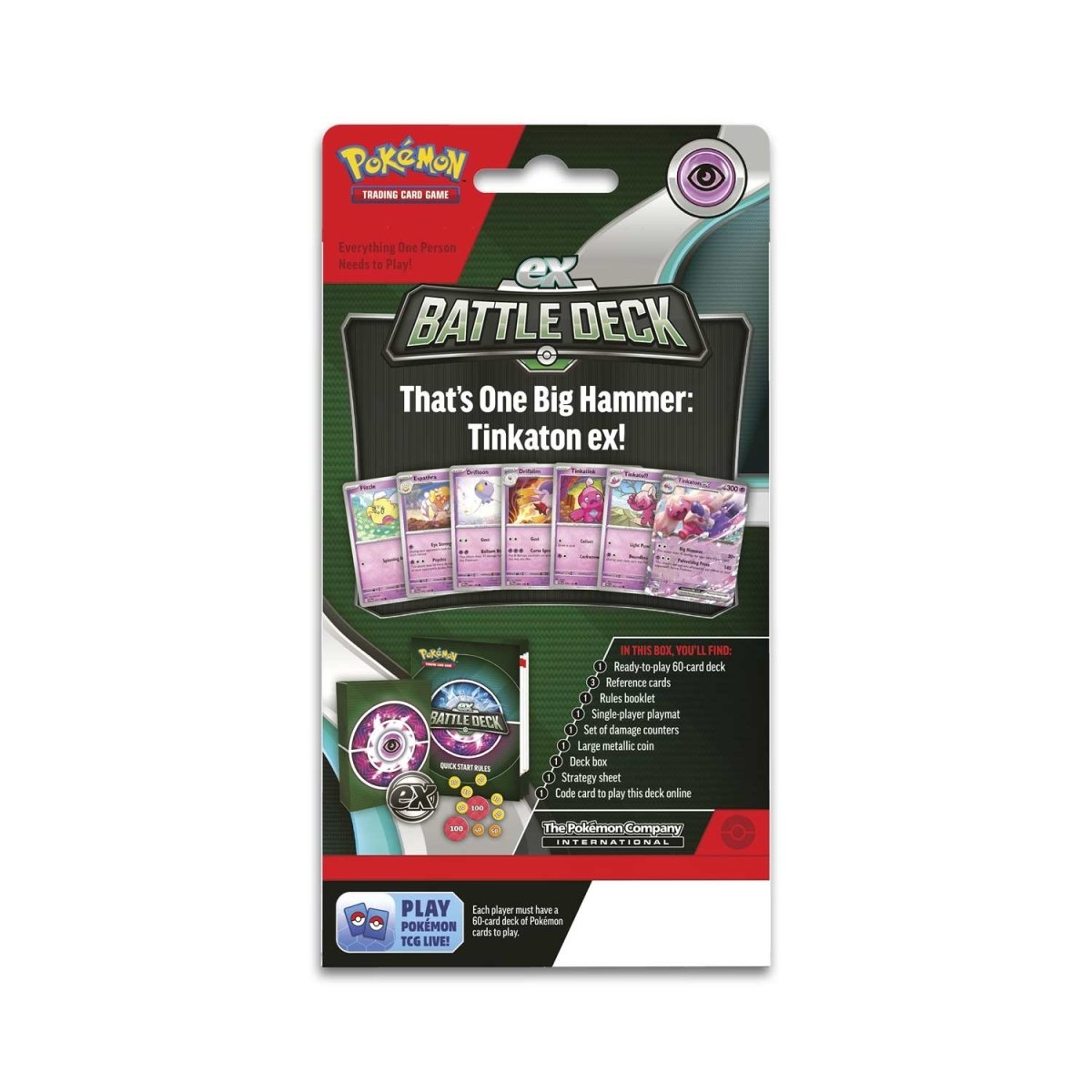 Pokemon Trading Card Game Ex Battle Deck (Tinkaton Ex) (290-85240)