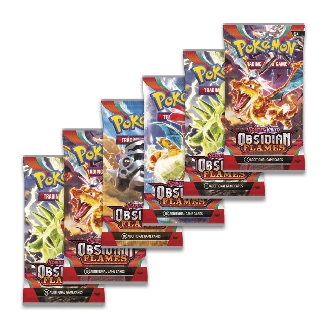 Pokemon Trading Card Game SV03 Scarlet & Violet Obsidian Flames 6 Booster Bundle (186-85387)
