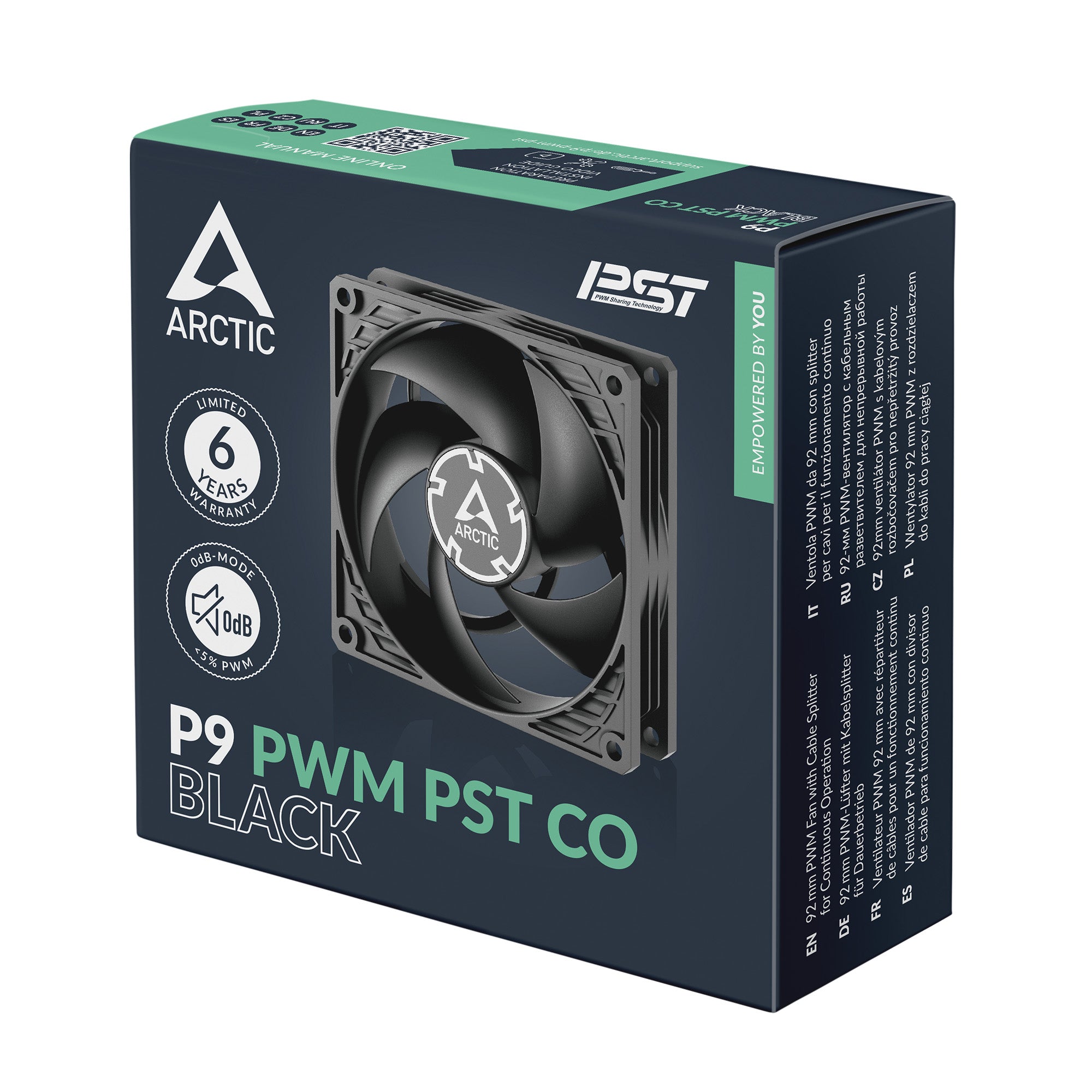 Arctic P9 PWM PST CO 92mm PWM Fan with Cable Splitter for Continuous Operation
