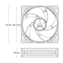 Arctic P9 Max 92mm High-Speed PWM Fan (Black) (ACFAN00300A)