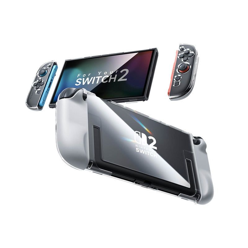 JSAUX Ergonomic Controller Full-Cover Case Set for Nintendo Switch 2 (Transparent Grey) (PC0119A)