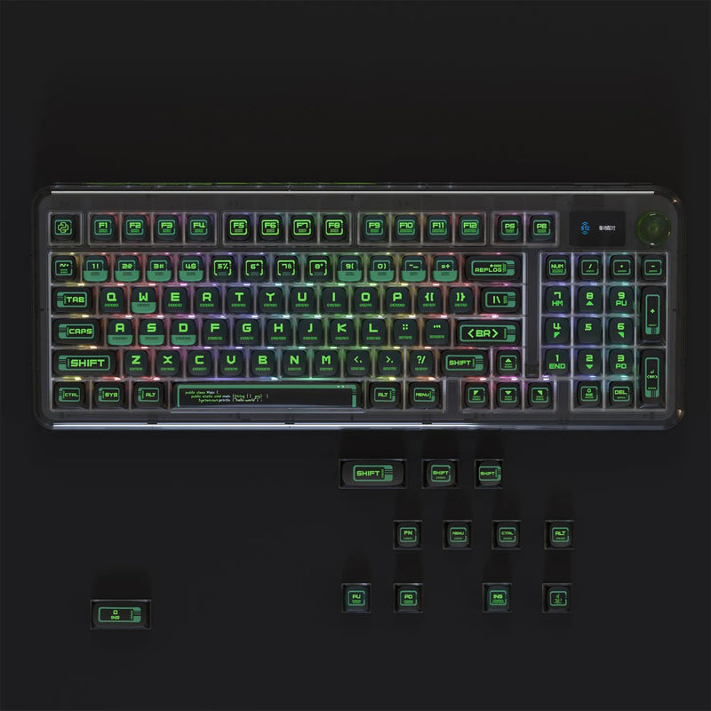 PIIFOX 117-Key Dye-Subbed PBT ASA Profile Pudding Keycaps Set (Binary)