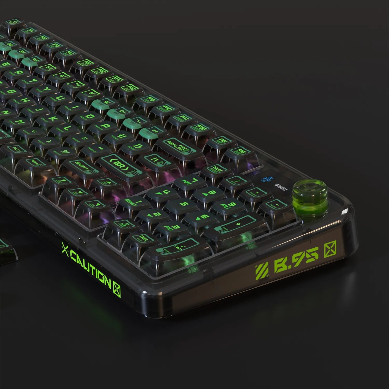 PIIFOX 117-Key Dye-Subbed PBT ASA Profile Pudding Keycaps Set (Binary)