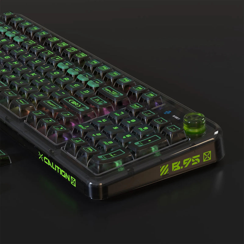 PIIFOX 117-Key Dye-Subbed PBT ASA Profile Pudding Keycaps Set (Binary)