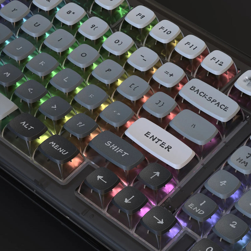 PIIFOX 117-Key Dye-Subbed PBT ASA Profile Pudding Keycaps Set (Foggy Mountains)